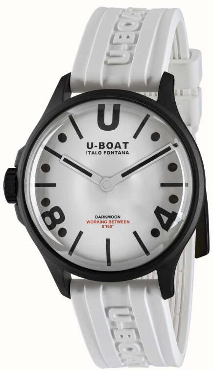 Replica U-Boat Darkmoon 44mm Black PVD White Curve 9542 Watch